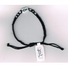 Threaded Bracelet With Fish bead - Black